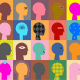 image of various colourful heads