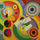 Painting of overlapping coloured circles
