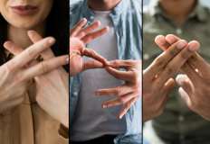 Delle mani compongono dei segni in Lingua dei segni, foto di Adobe Stock 