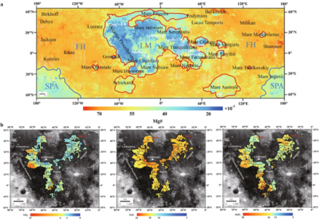 Suddivisione in unità geologiche basata sulle mappe della composizione chimica della superficie lunare