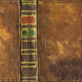 copertina in pelle di un libro antico 