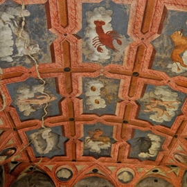 soffitto affrescato di Palazzo Sardagna, sede del rettorato UniTrento