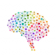 Immagine artistica e colorata di un cervello umano